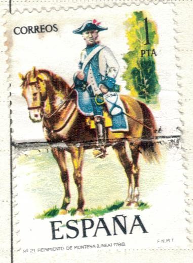 ESPANA 1975 (E2277) Uniformes militares 1p