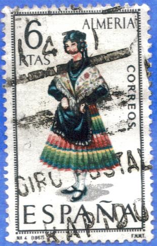 ESPANA 1967 (E1770) Trajes tipicos espanoles - Almeria 6p 2 INTERCAMBIO