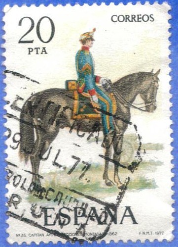 ESPANA 1977 (E2385) Uniformes militares 20p 2