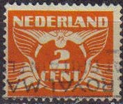 Holanda 1924-26 Scott 168 Sello Gull Gaviota 2 usado Netherland 