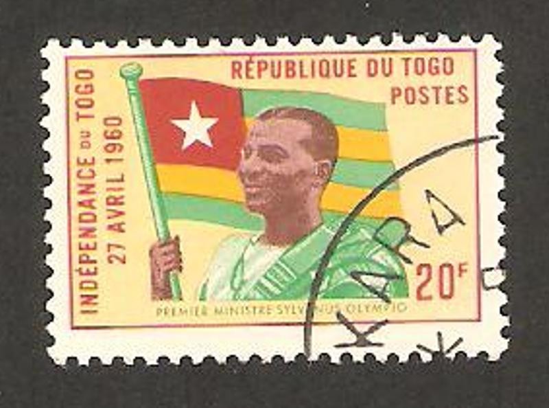 independencia, primer ministro sylvanus olympio