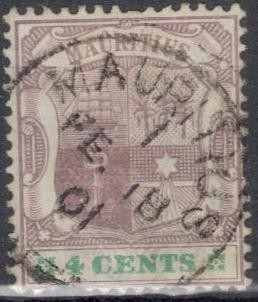MAURICIO 1895-1904 (S97) Escudo de armas 4c
