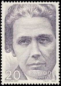 ESPAÑA 1990 3049 Sello Nuevo Mujeres Famosas Victoria Kent (1898-1987) Retrato Espana Spain Espagne 