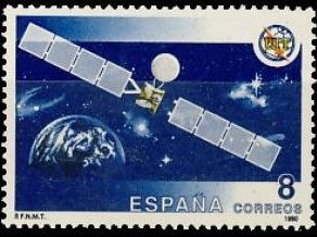 ESPAÑA 1990 3060 Sello Nuevo 125 Aniversario Unión Internacional de Telecomunicaciones UIT Satélite 