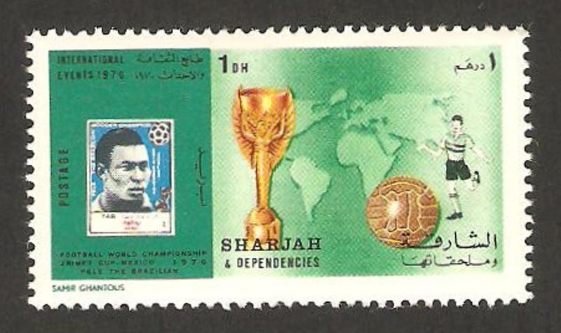 Sharjah - Mundial de fútbol México 70, Pele futbolista de la selección de Brasil