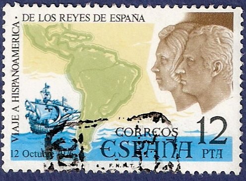 Edifil 2370 Viaje a hispanoamérica de los Reyes 12