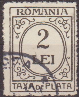 RUMANIA 1911 Scott J49 Sello Portes Debidos Taxa de Plata Numeros 2 Lei usado 
