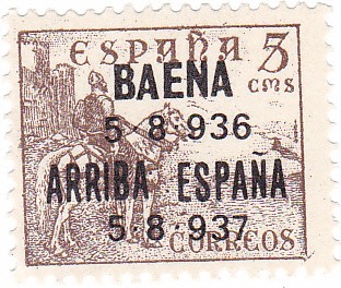 Cid. Sobreimpreso Baena. Arriba España