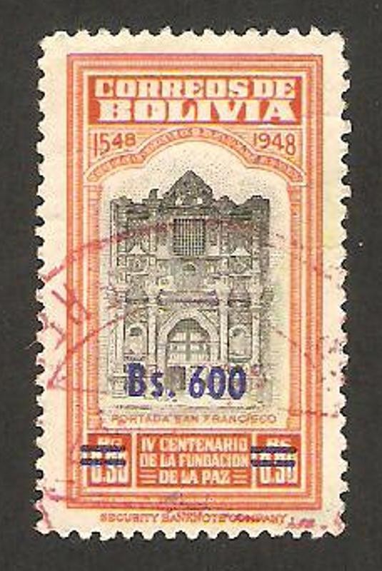 IV Centº de la Fundación de La Paz, entrada a la iglesia San Francisco