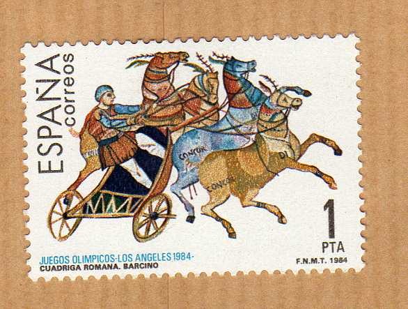 Juegos Olimpicos Los Ángeles Cuadriga Romana (Serie 1/4)