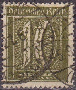 Deutsches Reich 1922 Scott 138 Sello Serie Basica Numeros 10 Usado Alemania 