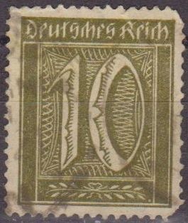 Deutsches Reich 1922 Scott 138 Sello Serie Basica Numeros 10 Usado Alemania 