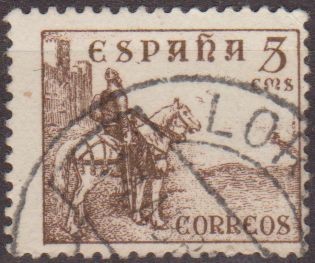 ESPAÑA 1940 916 Sello Rodrigo Diaz de Vivar El Cid 5c usado Spain Espagne Spagna Spanje Spanien 