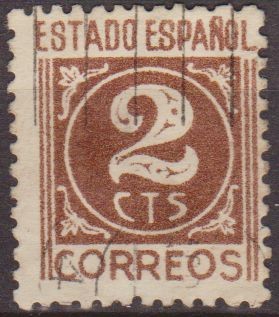 ESPAÑA 1940 915 Sello Serie Cifras 2c Estado Español Spain Espagne Spagna Spanje Spanien 