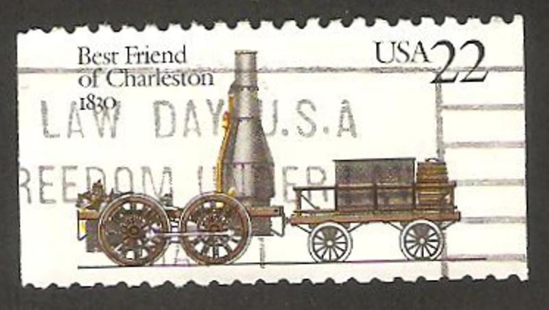 locomotora a vapor, best friend de charleston 1830