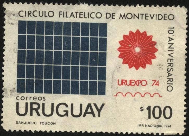 10mo. aniversario del Círculo Filatélico de Montevideo. Uruexpo 74. Imprenta Nacional.