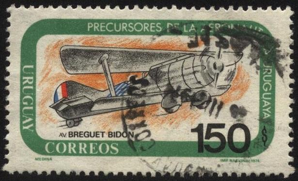Precursores de la aeronáutica uruguaya. Avión de 1927 fabricado  Francia, el Breguet Bidon con depós