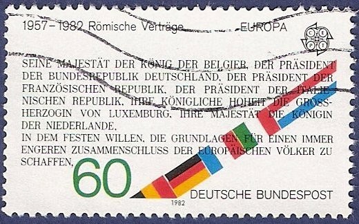 ALEMANIA Banderas Römische Verträge 60 CEPT