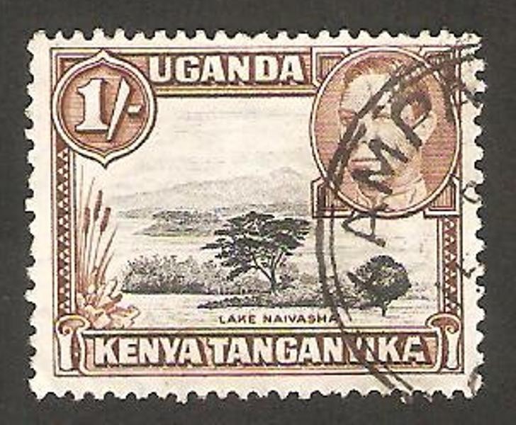 Kenya Uganda Tanganika - george VI  y lago naivasha