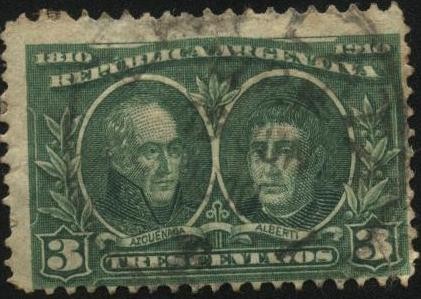 Conmemorativo del centenario de la Revolución del 25 de Mayo de 1810. Manuel Alberti y Miguel de Azc