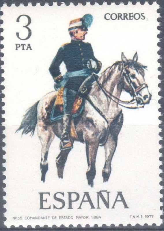 ESPAÑA 1977_2425 Uniformes militares. VIII Grupo. Scott 2053