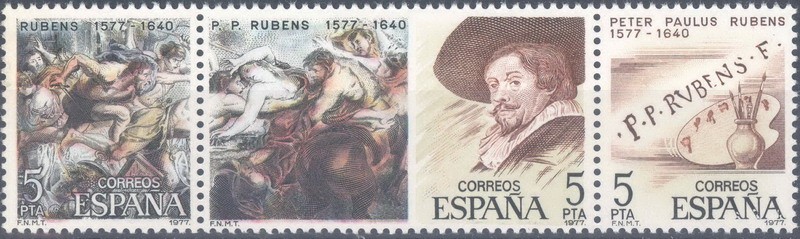 ESPAÑA 1978_2463-4-5 Centenarios. Tripticos. Scott 2090-1-2