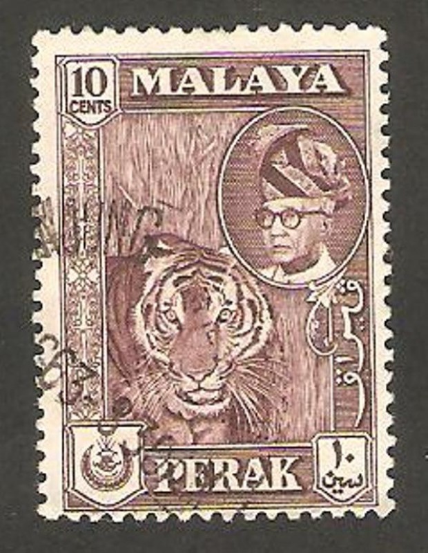 perak - sultán youssouf izzddin shah y tigre