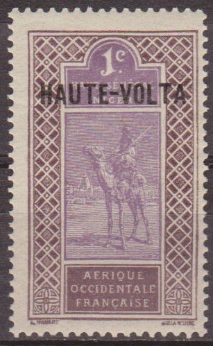 BURKINA FASO Alto Volta Scott 1 Sello Beduino Afrique Occidentale Francaise 1c 