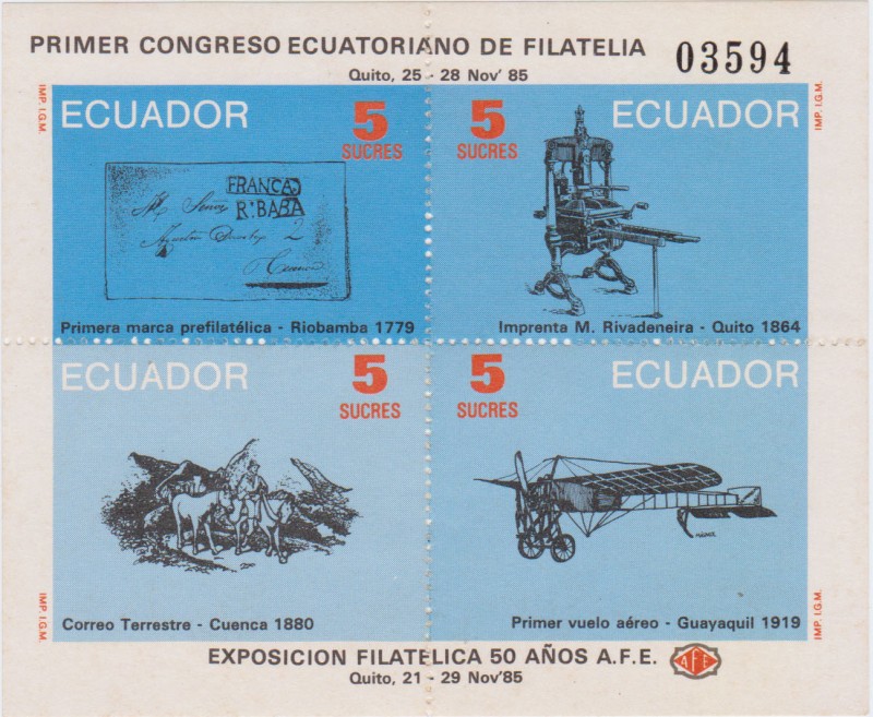 Primer Congreso Ecuatoriano de Filatelia