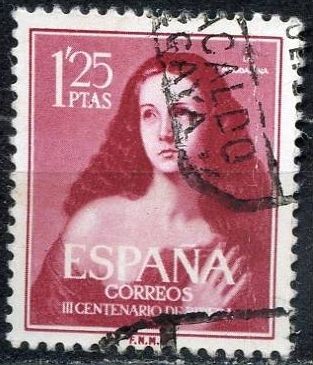 España 1953 1129 Sello º Cent. Ribera El Españoleto Sta. Mª Magdalena 1,25p