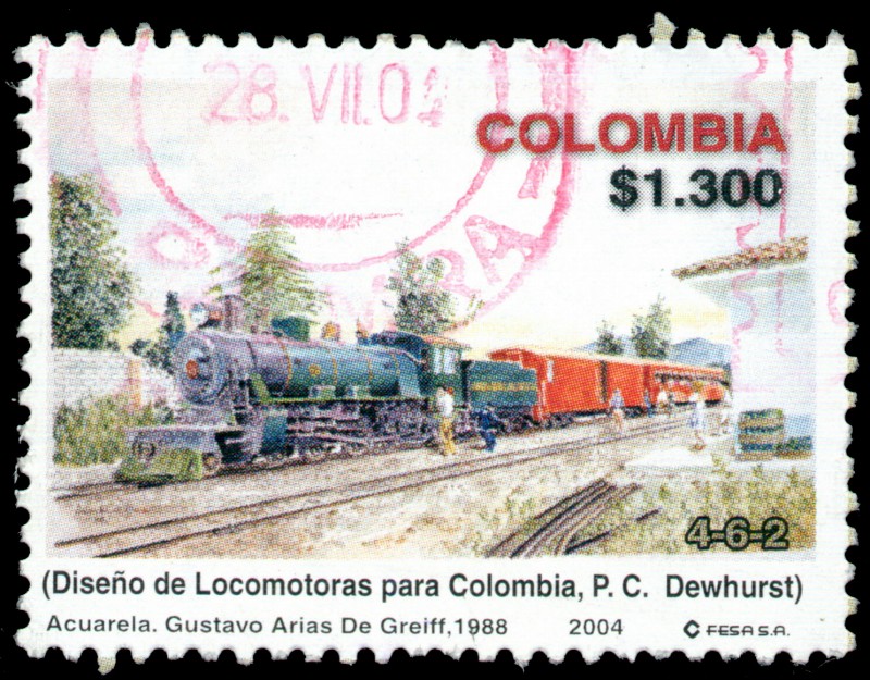 EMISIÓN POSTAL LOCOMOTORAS DE COLOMBIA