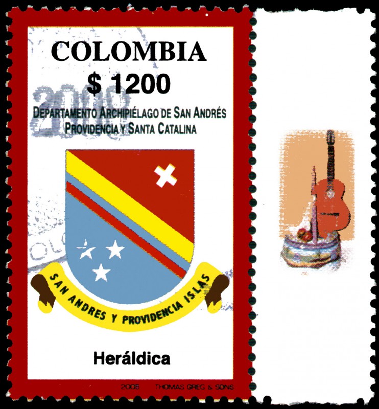 EMISIÓN POSTAL DEPARTAMENTOS DE COLOMBIA - ARCHIPIELAGO DE SAN ANDRES, PROVIDENCIA Y SANTA CATALINA