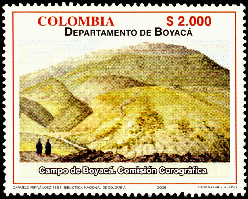 EMISIÓN POSTAL DEPARTAMENTOS DE COLOMBIA - BOYACÁ