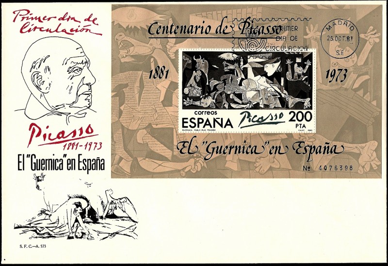 Centenario nacimiento  de Picasso - El Guernica en España HB -  SPD