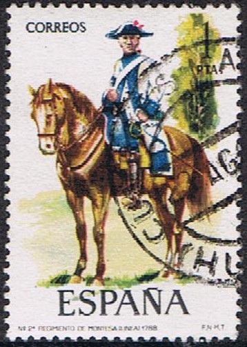 UNIFORMES MILITARES V GRUPO. REGIMIENTO DE MONTESA 1788