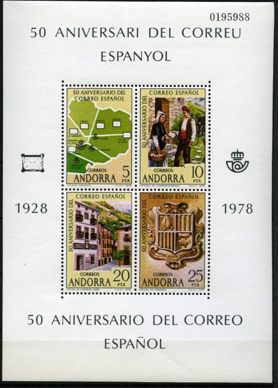  Andorra Española 50 Aniv. Correo Español