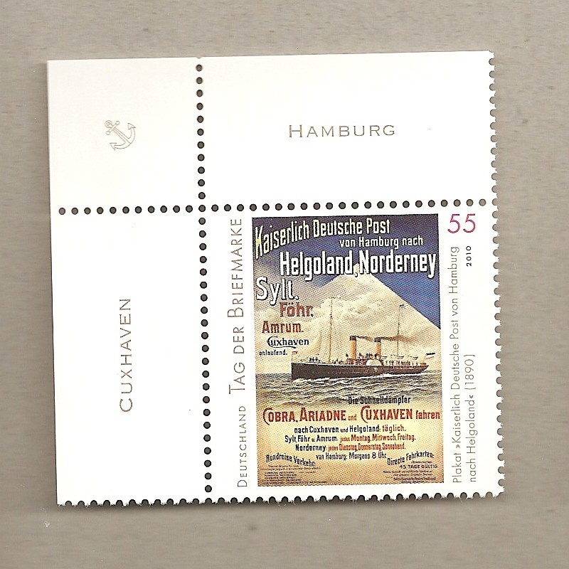 Ruta correo Cuxaven a Helgoland