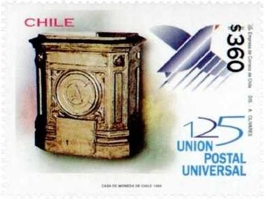 “125 AÑOS UNION POSTAL UNIVERSAL”