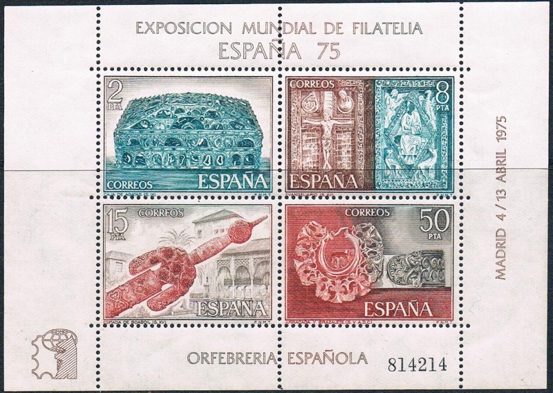 2 HB EXPOSICIÓN MUNDIAL DE FILATELIA ESPAÑA 75