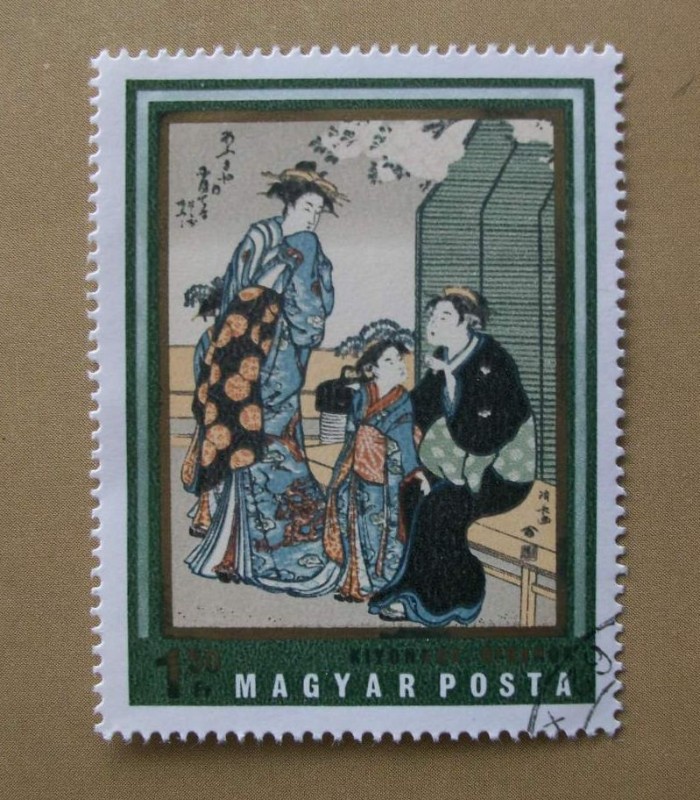 Cortesanos. Por Kiyonaga