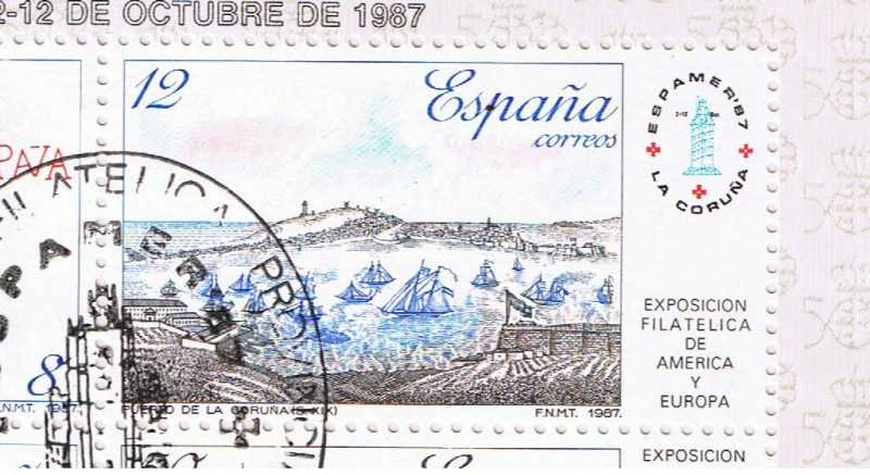 Edifil  2913  Exposición Filatélica de Esapaña y América  Espamer´87  