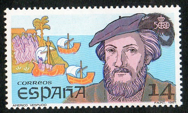 2919-  V CENTENARIO DEL DESCUBRIMIENTO DE AMÉRICA.  AMÉRICO VESPUCIO.