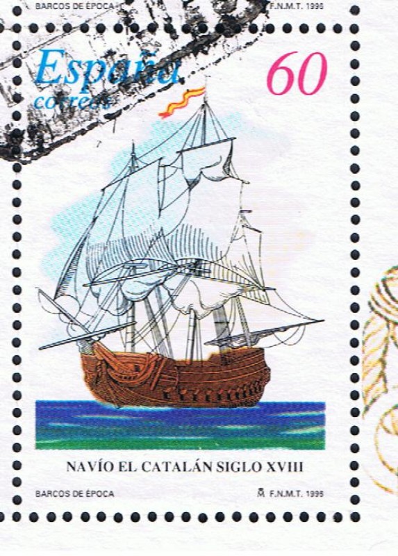 Edifil  3414  Barcos de Época. 