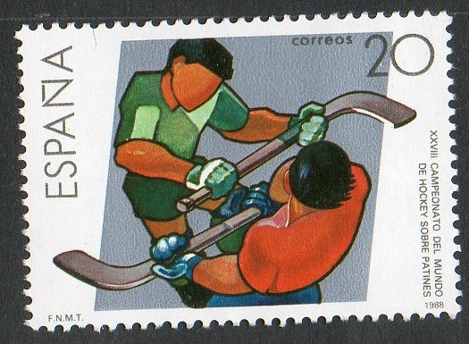 2957- Deportes. XXVII  Campeonato del mundo de hockey sobr patines.