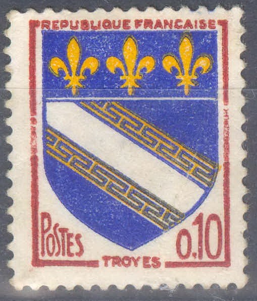 FRANCIA SCOTT 1041 ESCUDO DE ARMAS DE TROYES. $0.2