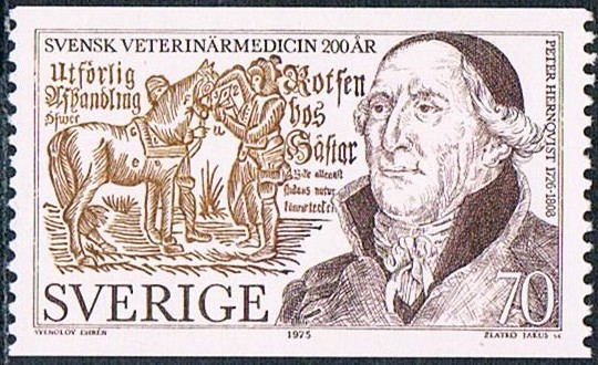 BICENTENARIO DE LA MEDICINA VETERINARIA EN SUECIA. Y&T Nº 885