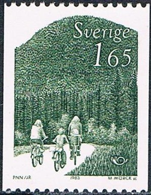 NORDEN 1983. VIAJE A LOS PAISES NÓRDICOS. ESCURSIONISMO CICLISTA EN EL BOSQUE. Y&T Nº 1212