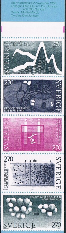 CARNET LAUREADOS SUECOS CON EL PREMIO NOBEL DE QUIMICA. Y&T Nº C1244