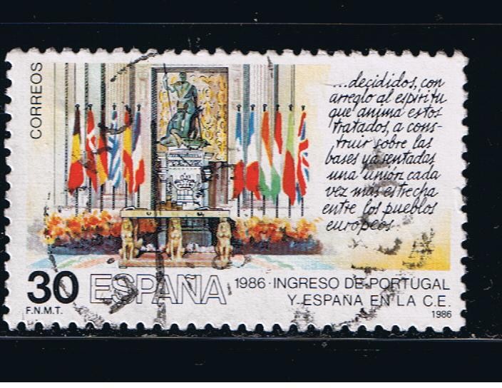 Edifil  2827   Ingreso de Portugal y España en la Comunidad Europea.  