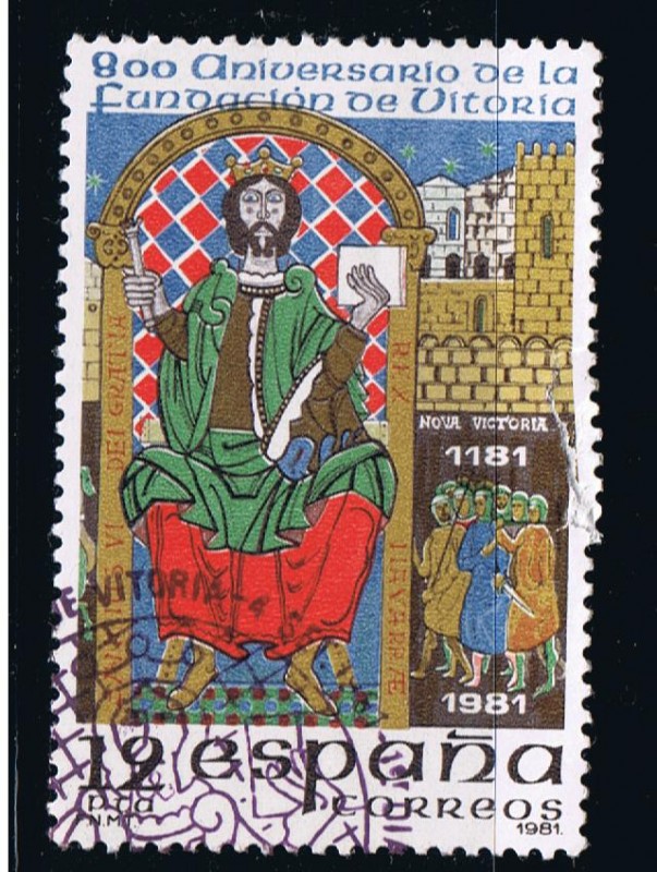 Edifil  2625   800 Aniversario de la fundación de Vitoria.  